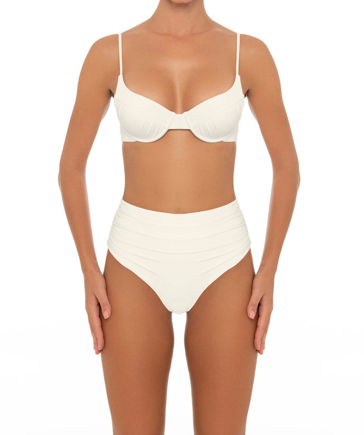 BSWS-T164 Underwire Shirred Cup Bikini Top