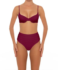 BSWS-T164 Underwire Shirred Cup Bikini Top