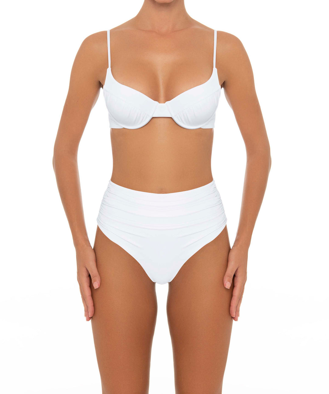BSWS-T164 Underwire Shirred Cup Bikini Top