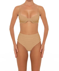 BSWS-T164 Underwire Shirred Cup Bikini Top
