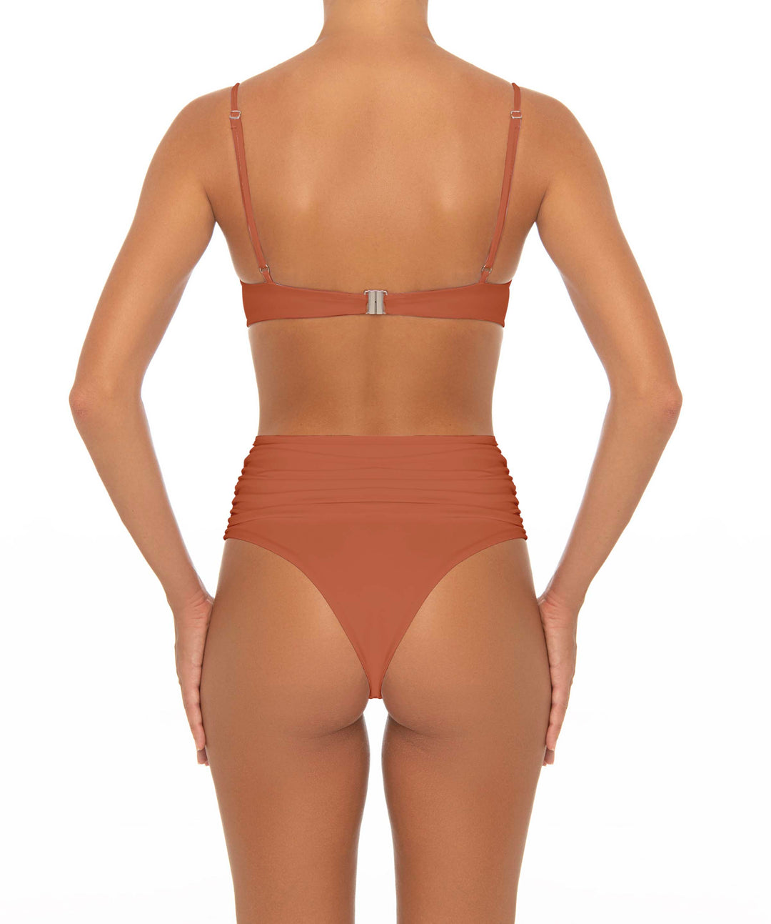 BSWS-B164 Side Shirred Highwaisted Bikini Bottom