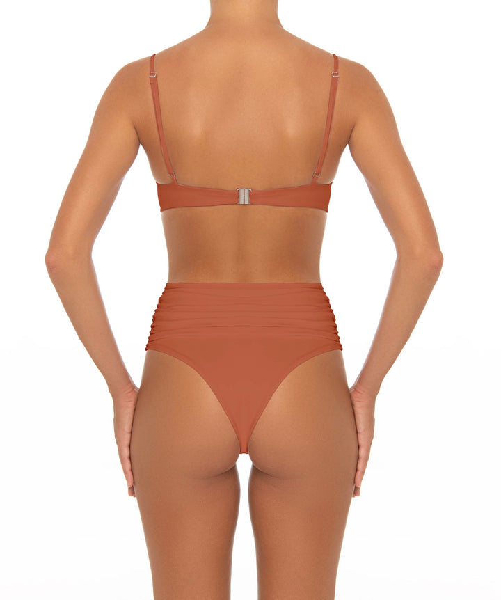 BSWS-T164 Underwire Shirred Cup Bikini Top