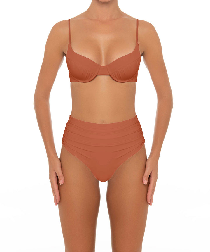 BSWS-T164 Underwire Shirred Cup Bikini Top
