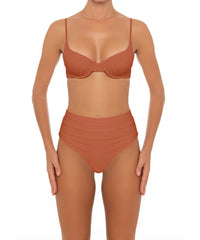 BSWS-T164 Underwire Shirred Cup Bikini Top