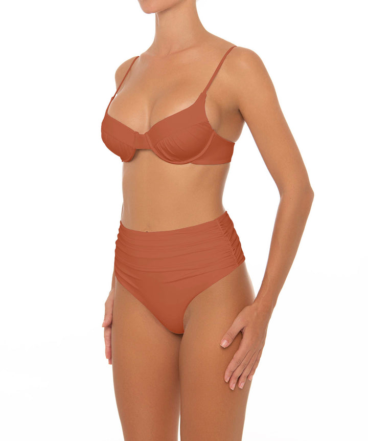 BSWS-T164 Underwire Shirred Cup Bikini Top