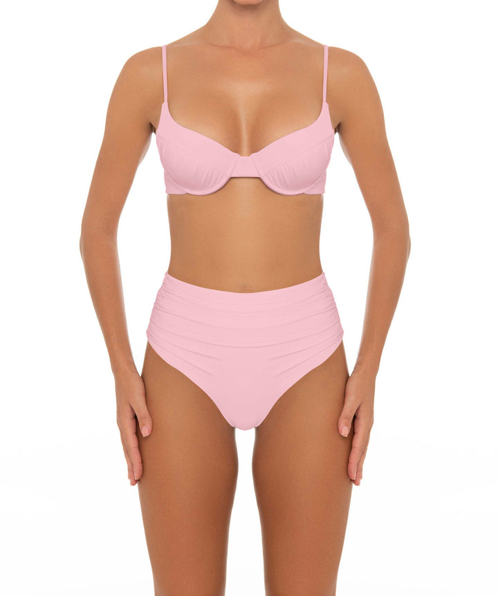 BSWS-T164 Underwire Shirred Cup Bikini Top