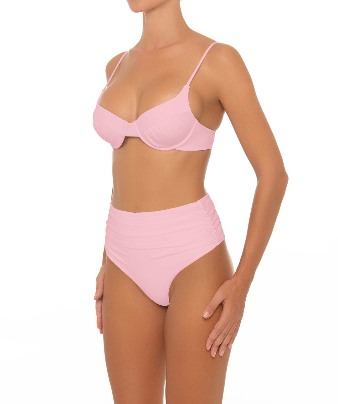 BSWS-T164 Underwire Shirred Cup Bikini Top