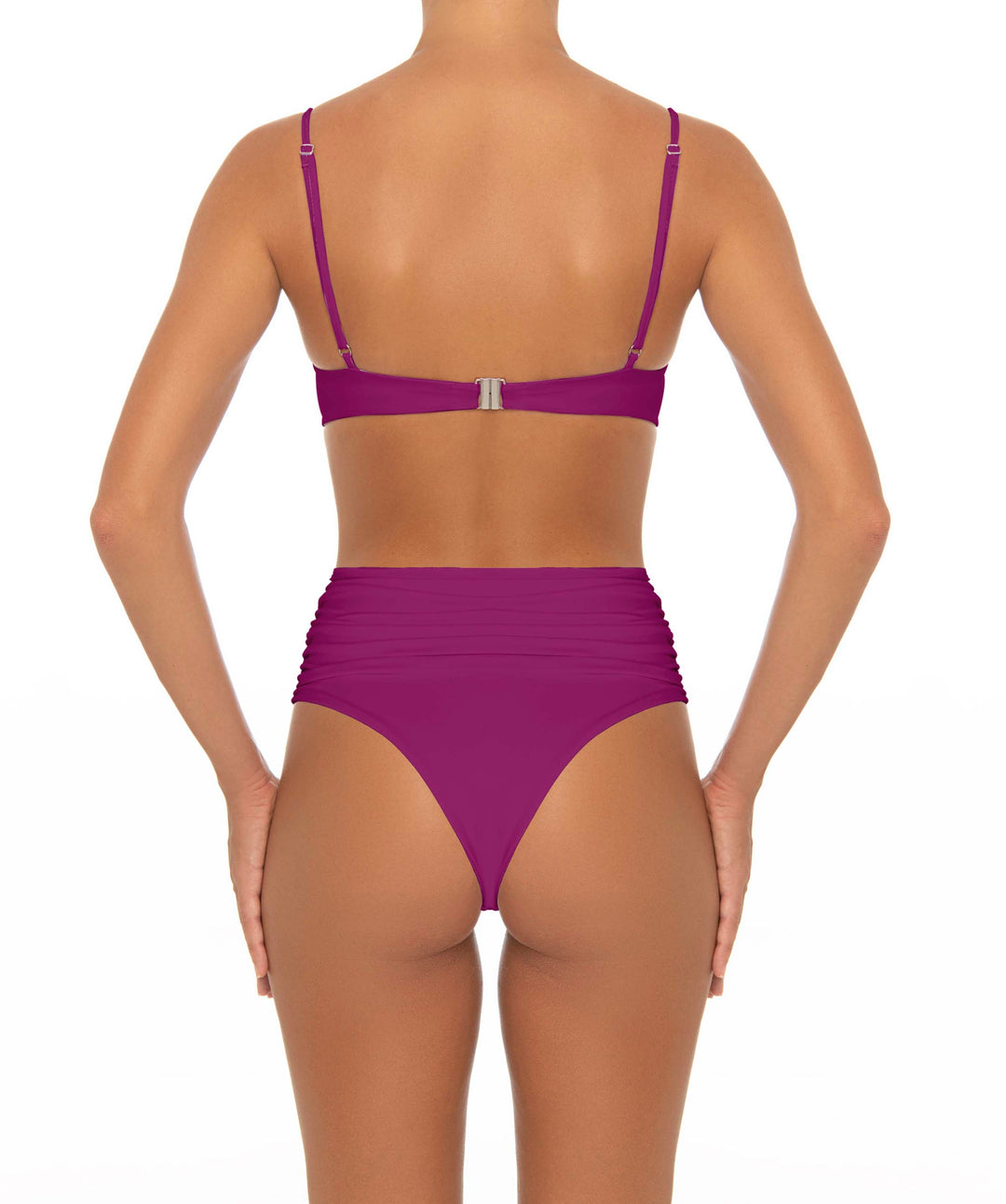 BSWS-B164 Side Shirred Highwaisted Bikini Bottom