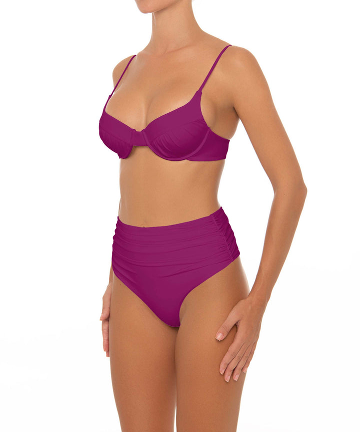 BSWS-T164 Underwire Shirred Cup Bikini Top