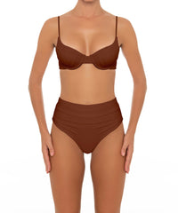 BSWS-T164 Underwire Shirred Cup Bikini Top