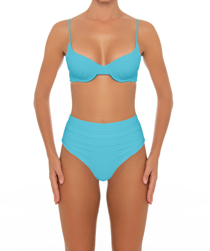 BSWS-T164 Underwire Shirred Cup Bikini Top