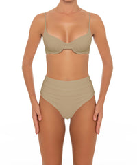 BSWS-T164 Underwire Shirred Cup Bikini Top
