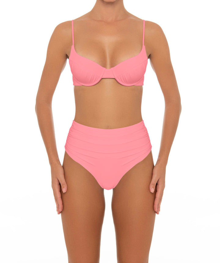 BSWS-T164 Underwire Shirred Cup Bikini Top