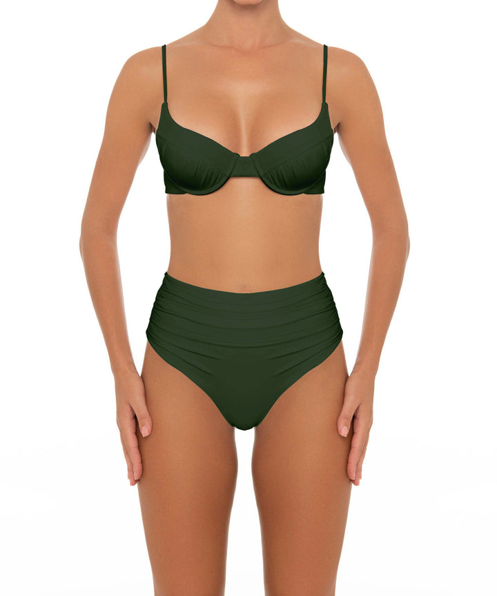 BSWS-T164 Underwire Shirred Cup Bikini Top