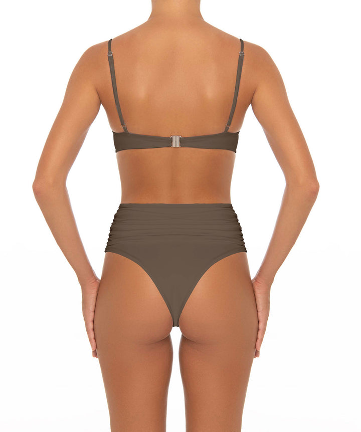 BSWS-B164 Side Shirred Highwaisted Bikini Bottom