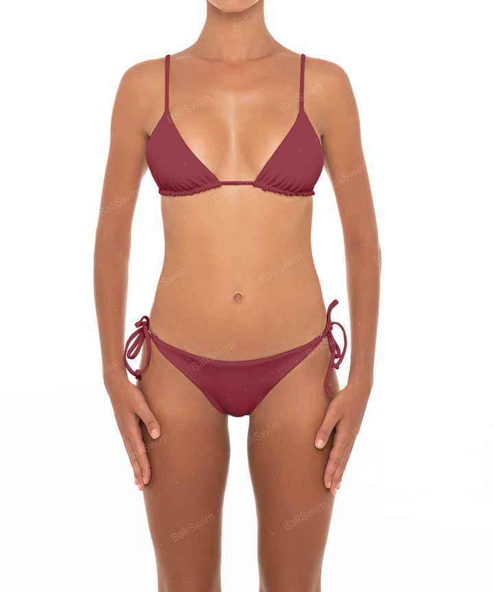 BSWS-B21 Low Rise Ring Side Tie Bikini Bottom