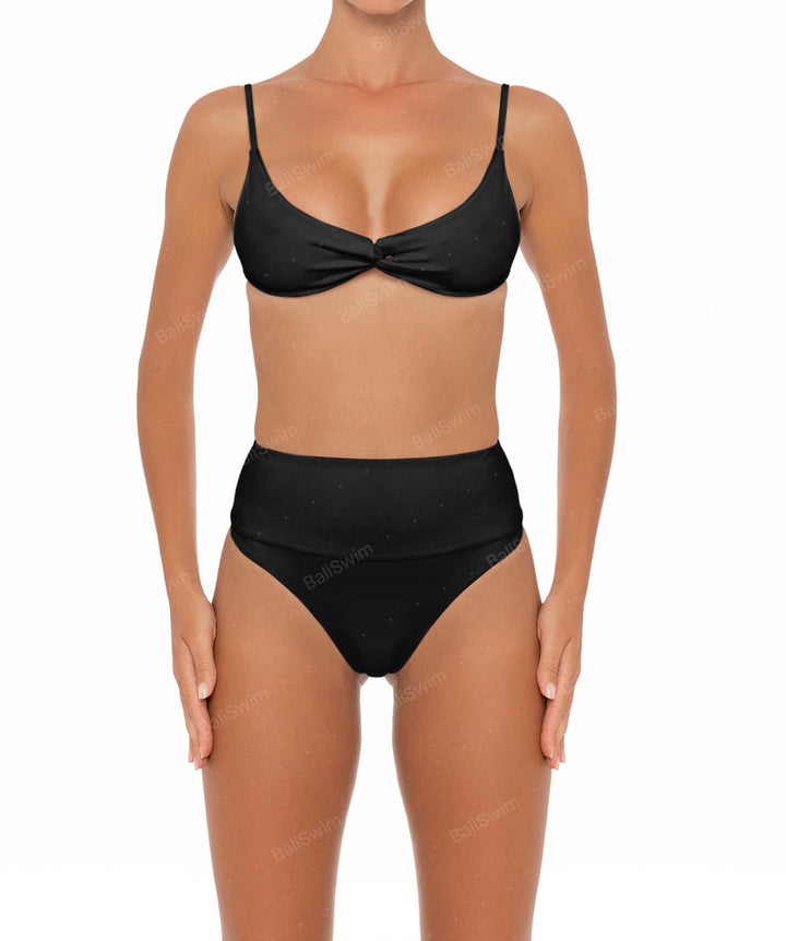 BSWS-B37 High Waisted Wide Band Bikini Bottom