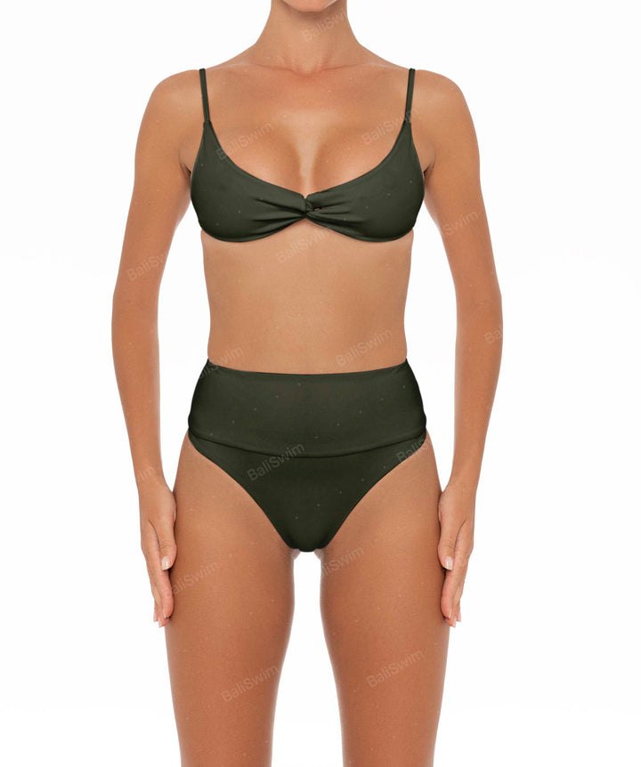 BSWS-B37 High Waisted Wide Band Bikini Bottom