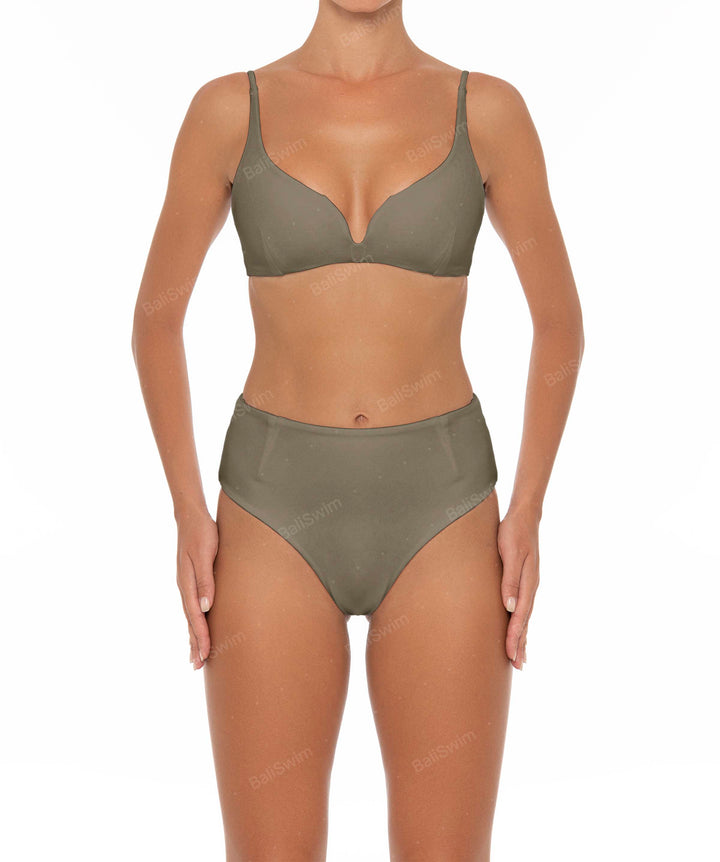 BSWS-B40 Darted High Rise Bikini Bottom