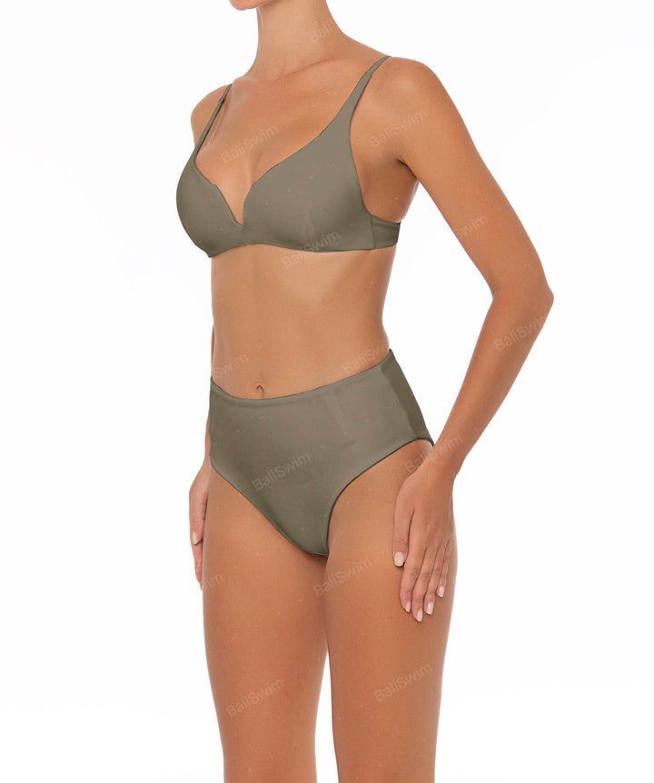 BSWS-B40 Darted High Rise Bikini Bottom