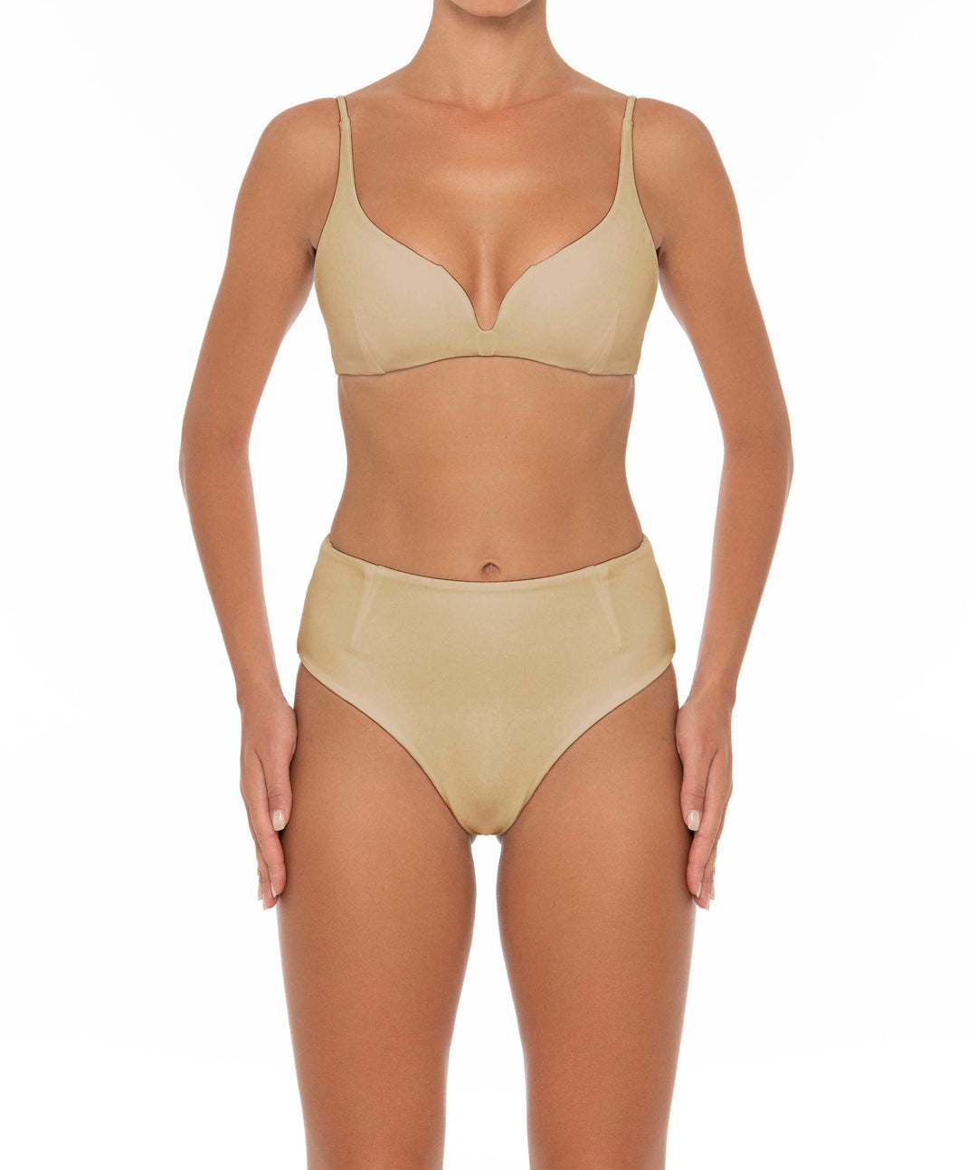 BSWS-B40 Darted High Rise Bikini Bottom