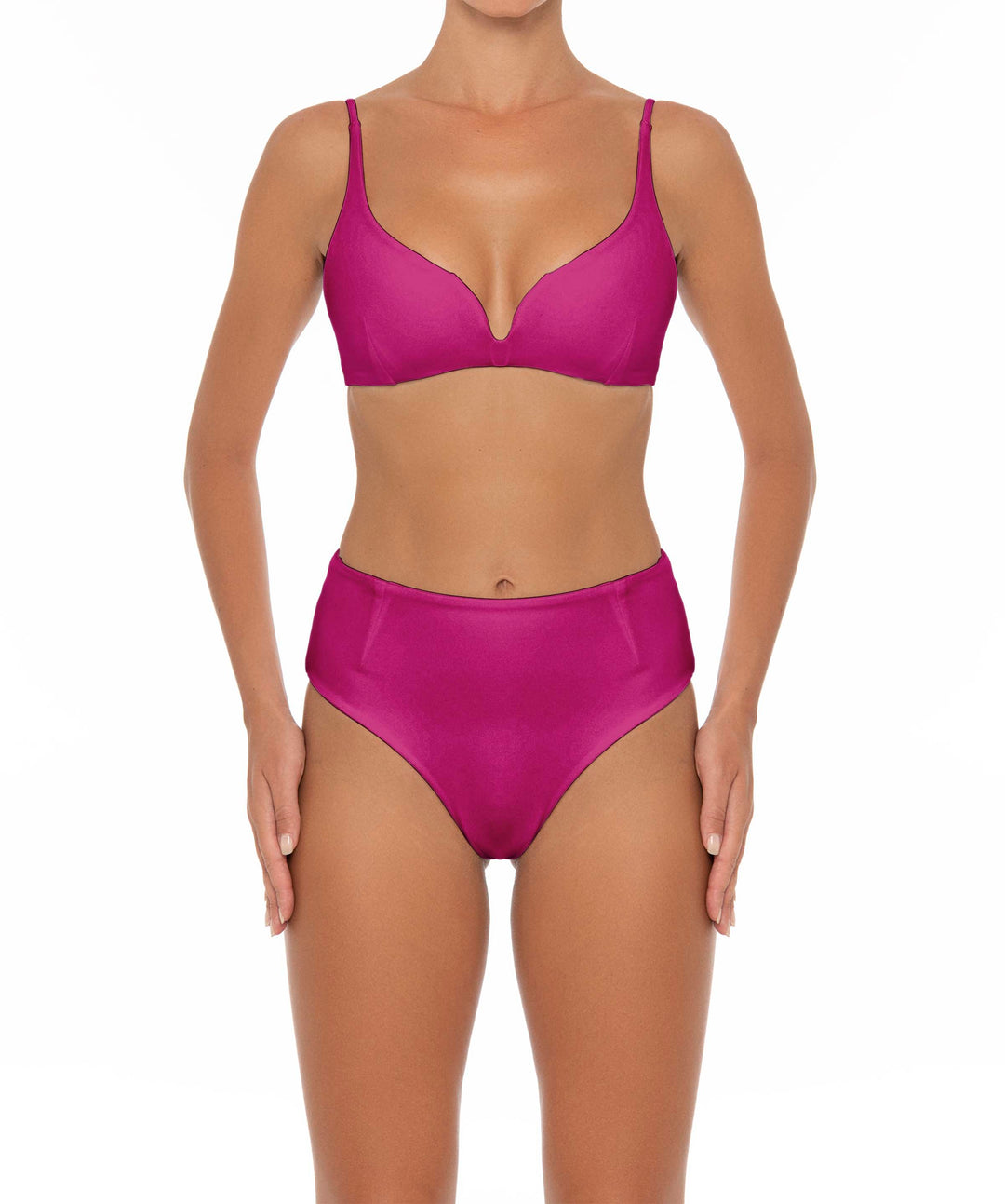 BSWS-B40 Darted High Rise Bikini Bottom