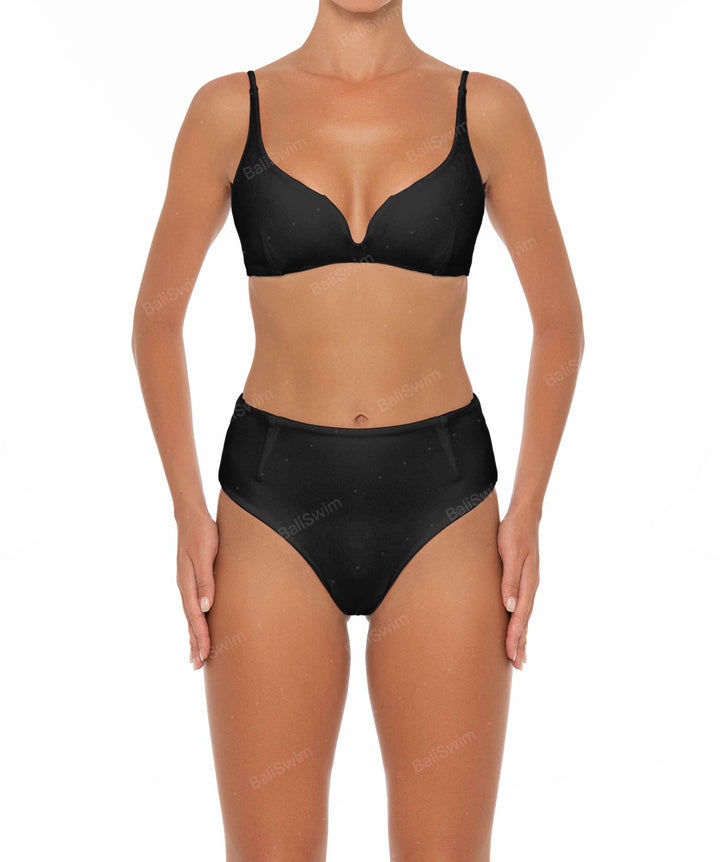 BSWS-B40 Darted High Rise Bikini Bottom