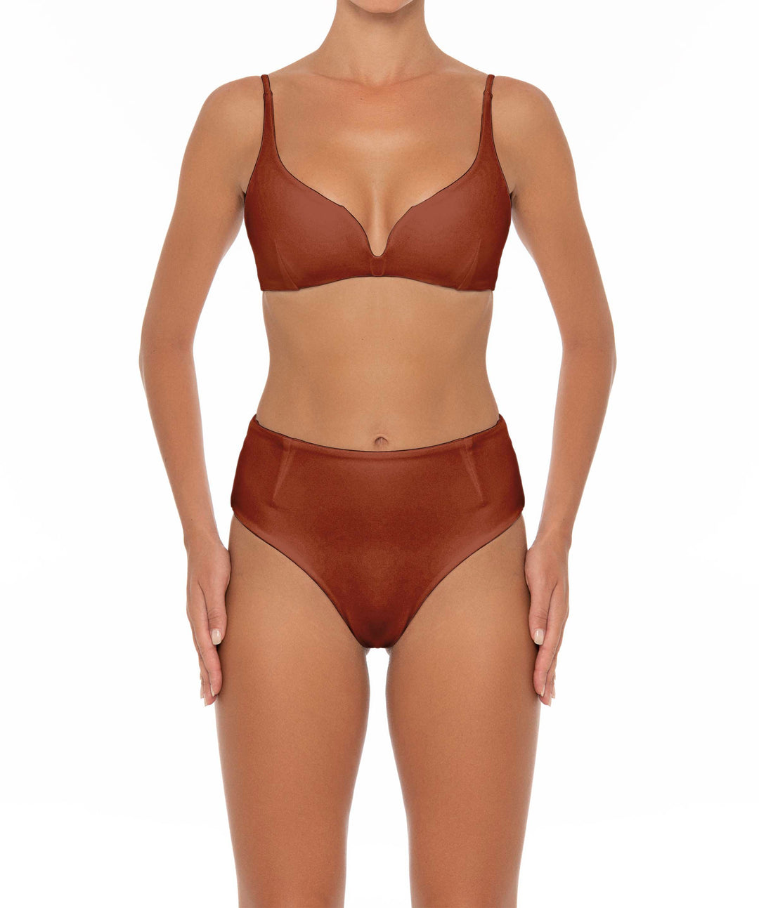 BSWS-B40 Darted High Rise Bikini Bottom