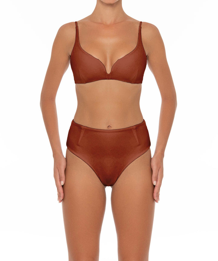 BSWS-B40 Darted High Rise Bikini Bottom