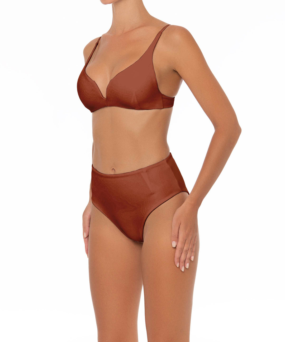 BSWS-B40 Darted High Rise Bikini Bottom