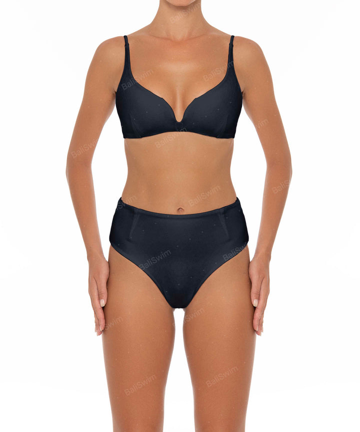 BSWS-B40 Darted High Rise Bikini Bottom