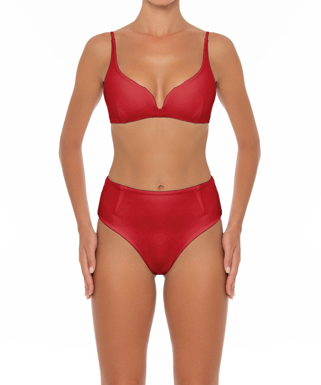 BSWS-B40 Darted High Rise Bikini Bottom