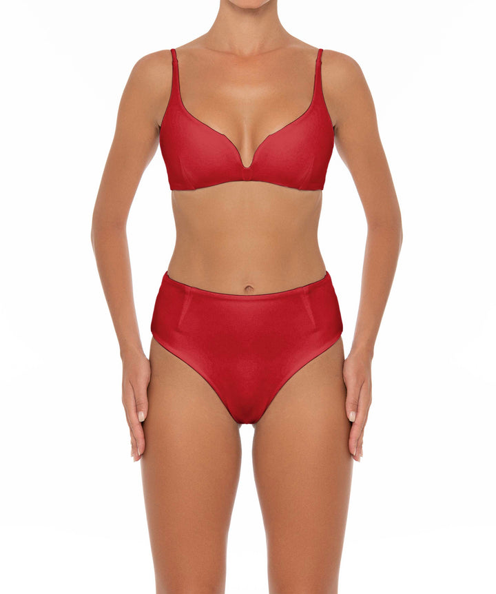 BSWS-B40 Darted High Rise Bikini Bottom