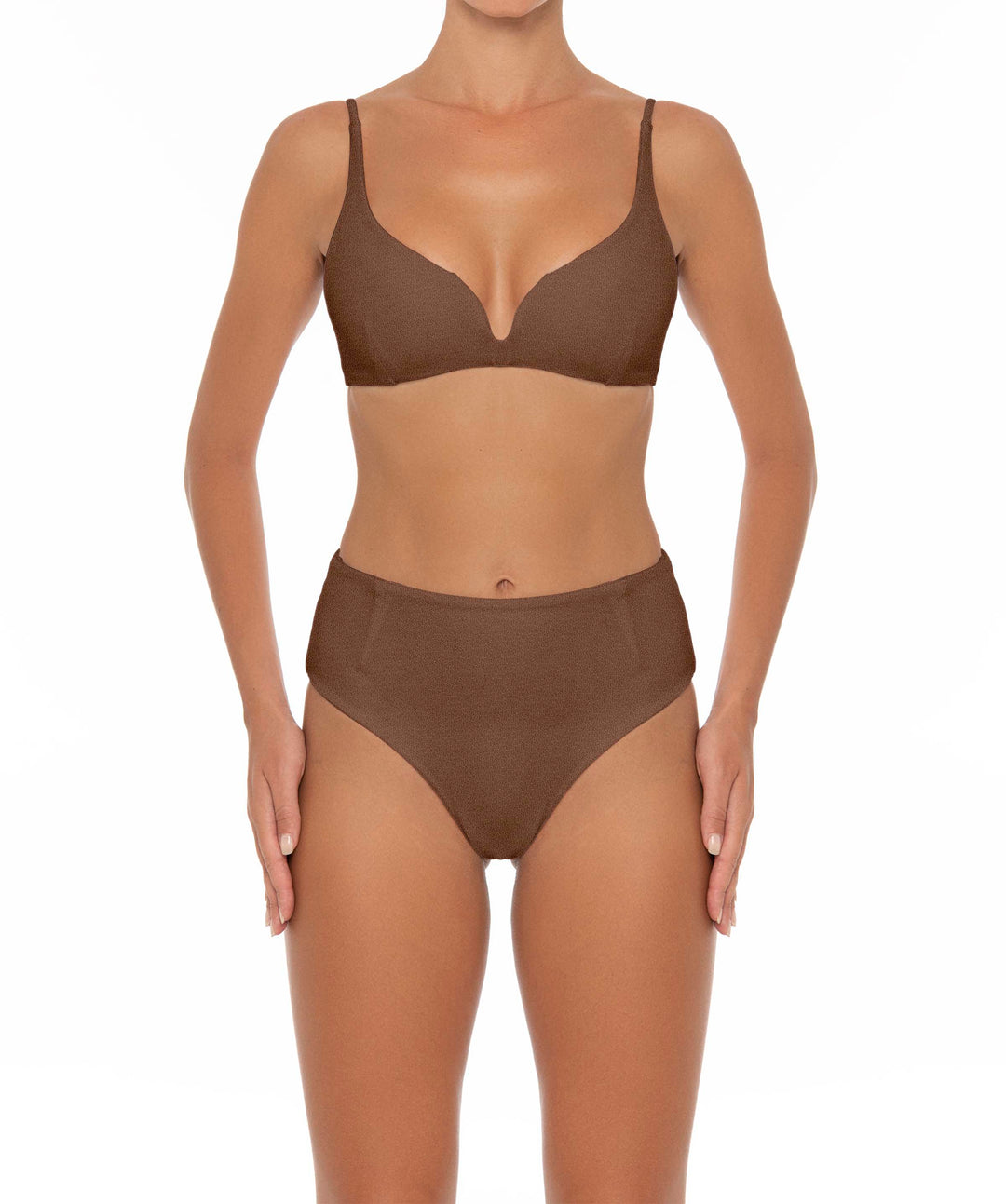 BSWS-B40 Darted High Rise Bikini Bottom