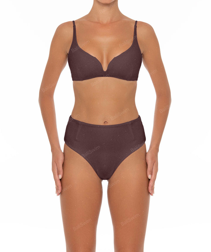 BSWS-B40 Darted High Rise Bikini Bottom