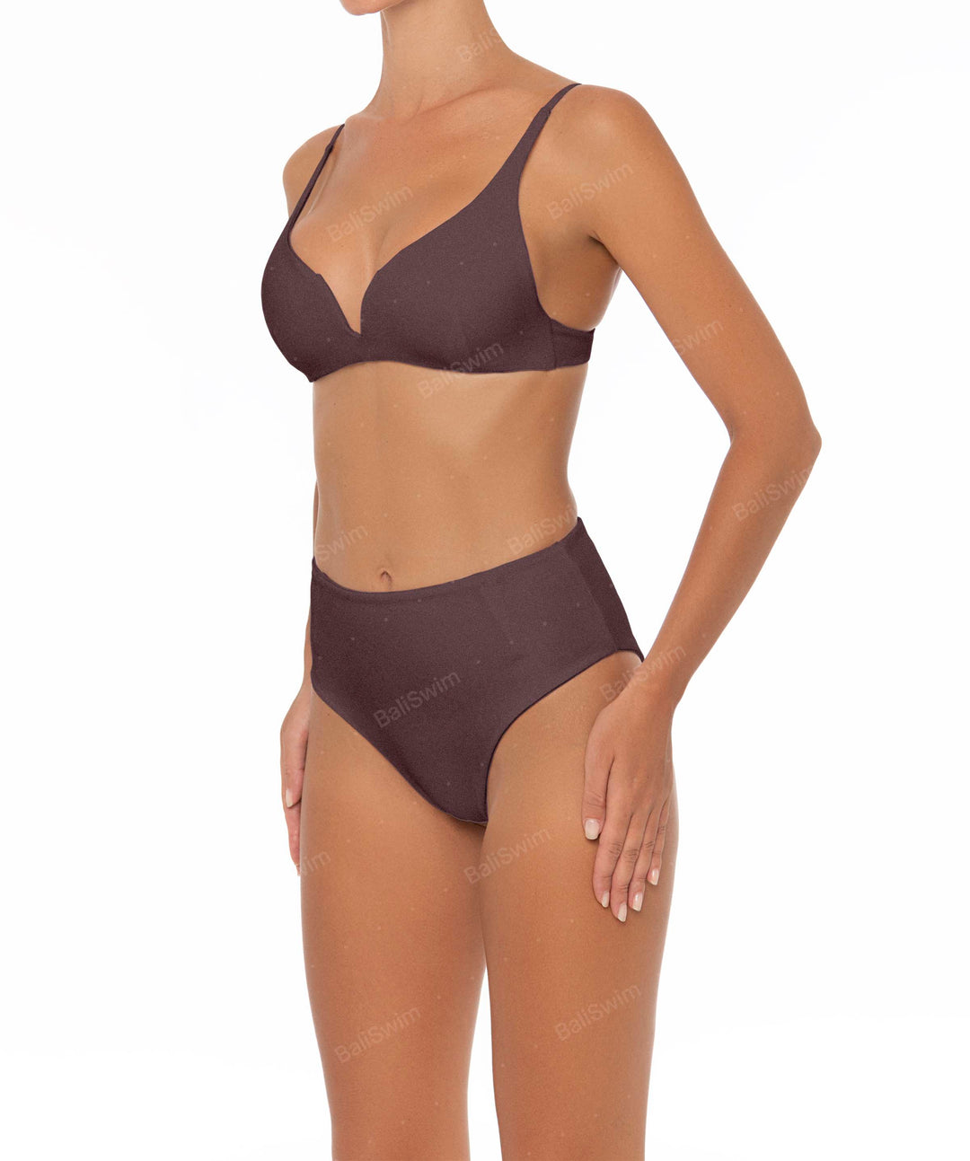 BSWS-B40 Darted High Rise Bikini Bottom