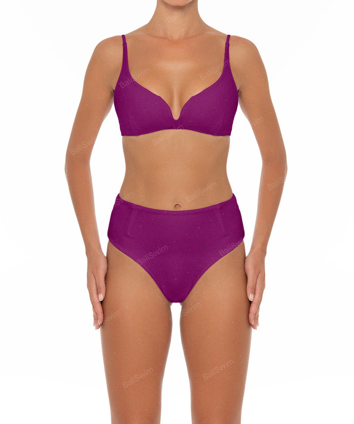 BSWS-B40 Darted High Rise Bikini Bottom