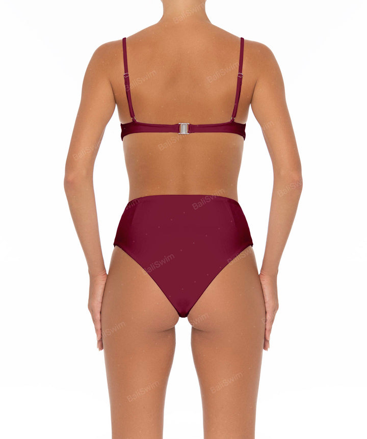 BSWS-B40 Darted High Rise Bikini Bottom