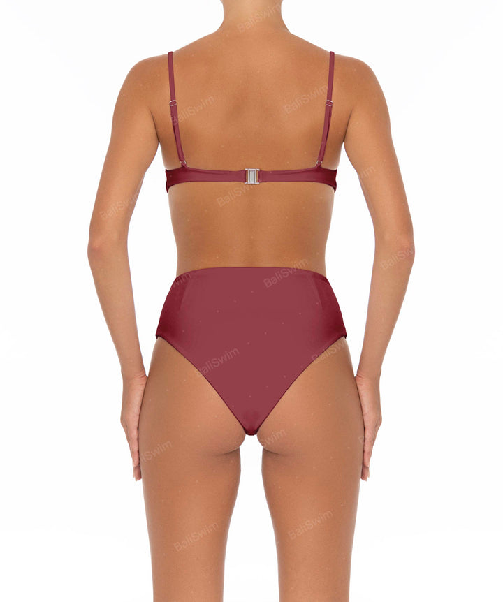 BSWS-B40 Darted High Rise Bikini Bottom