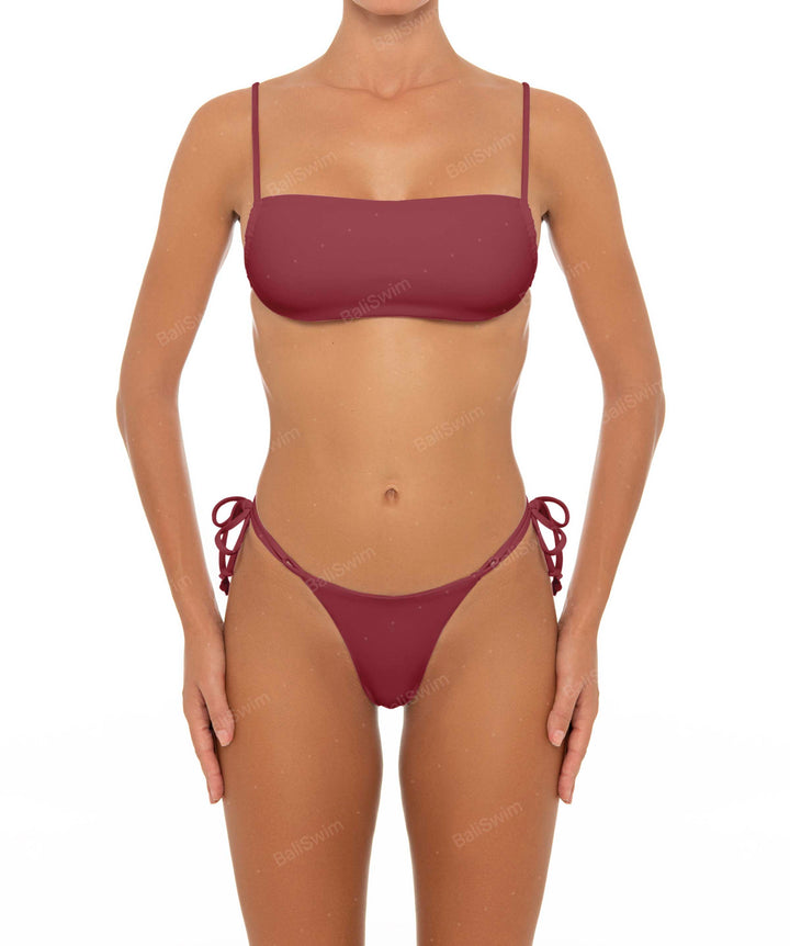 BSWS-B43 Side Looped Double Strap Tie Side Bikini Bottom