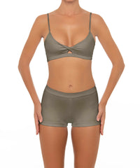 BSWS-T44 Twist Front Bralette Top with Underbust Band