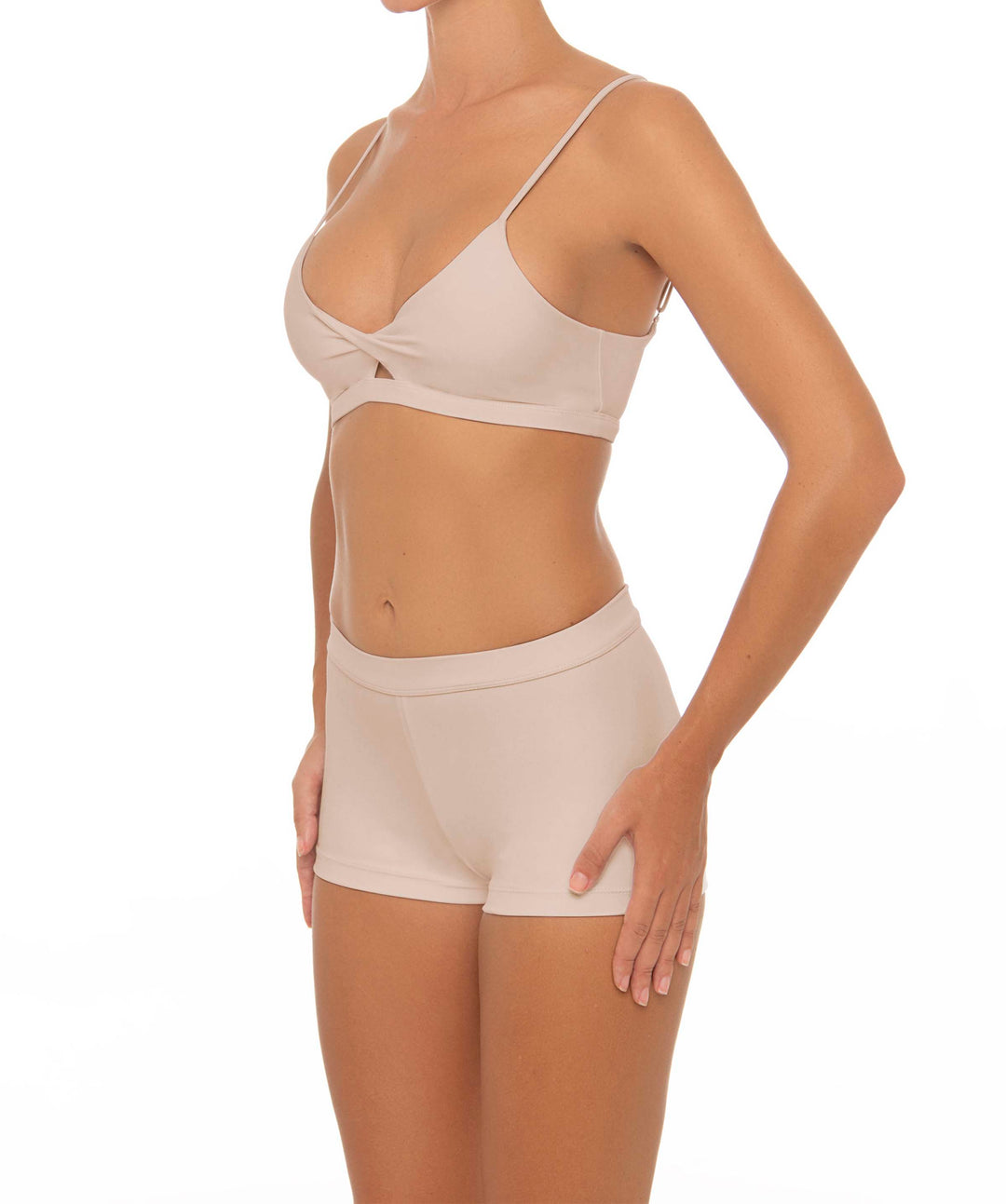 BSWS-T44 Twist Front Bralette Top with Underbust Band
