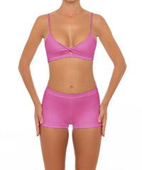 BSWS-T44 Twist Front Bralette Top with Underbust Band