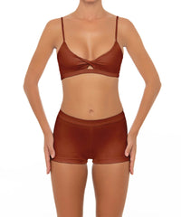 BSWS-T44 Twist Front Bralette Top with Underbust Band