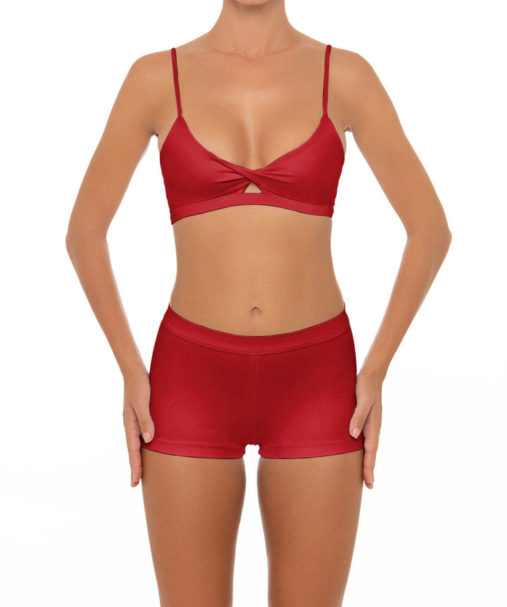 BSWS-T44 Twist Front Bralette Top with Underbust Band