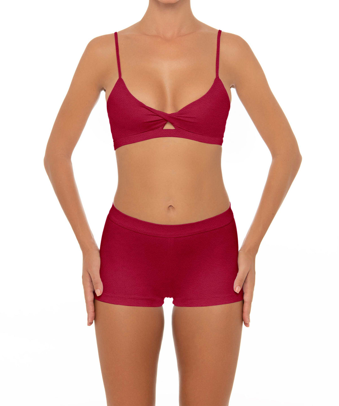 BSWS-T44 Twist Front Bralette Top with Underbust Band