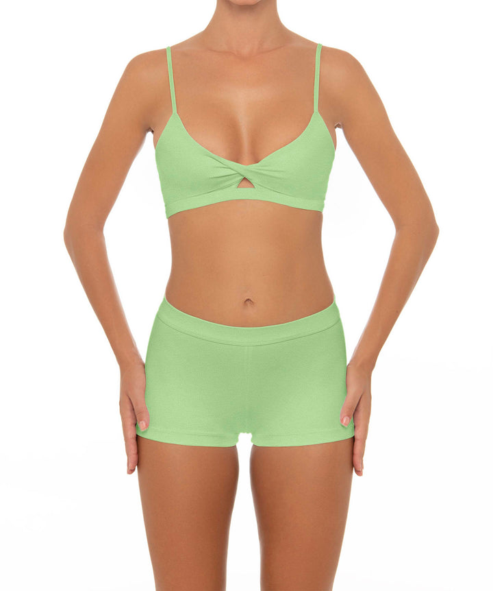 BSWS-T44 Twist Front Bralette Top with Underbust Band