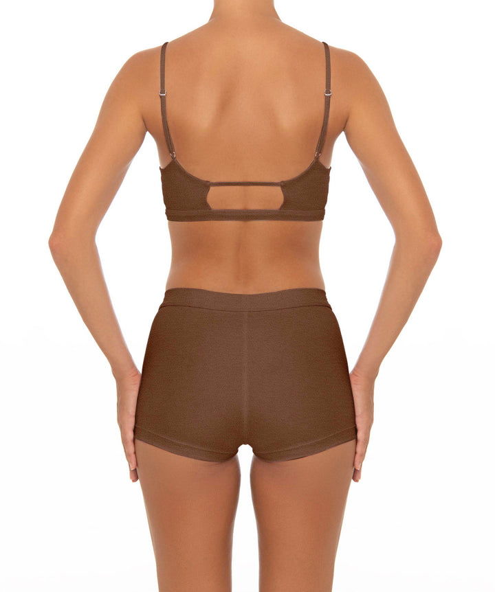BSWS-T44 Twist Front Bralette Top with Underbust Band