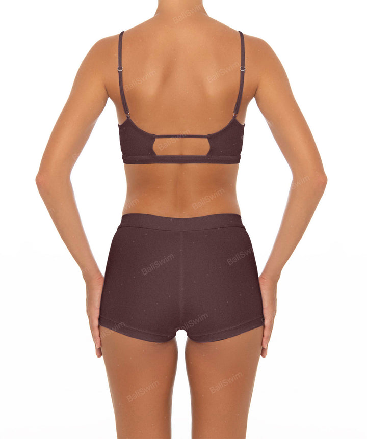 BSWS-T44 Twist Front Bralette Top with Underbust Band