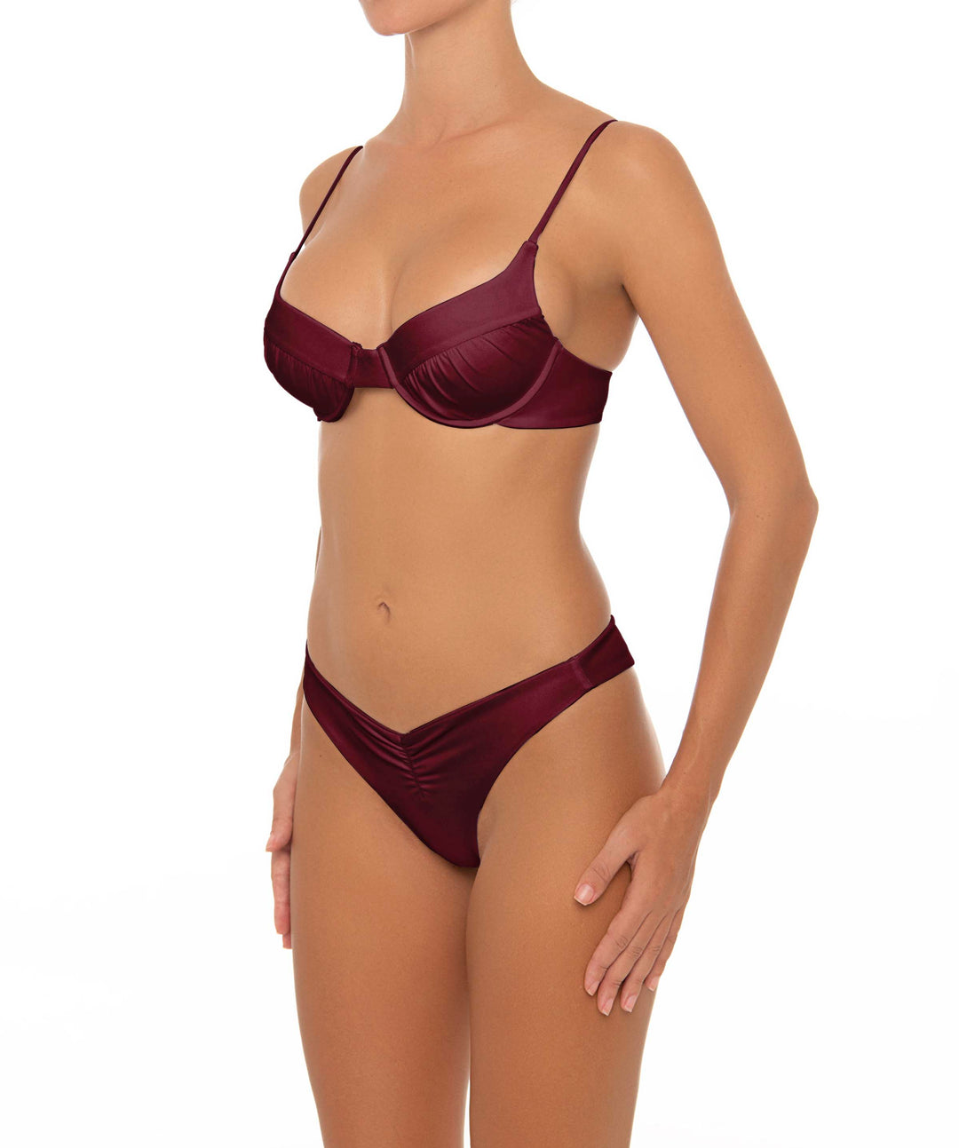 BSWS-T52 Shirred Seamed Cup Underwire Top